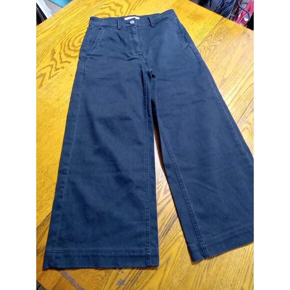 Everlane Denim - EVERLANE Womens Jeans 0 BLACK WIDE LEGS Preowned Summer Spring Winter Used